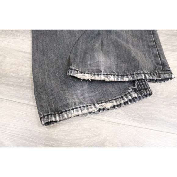 Rock Revival Jason Bootcut Distressed Black Denim Jeans Mens Size 38x33 - Picture 12 of 12